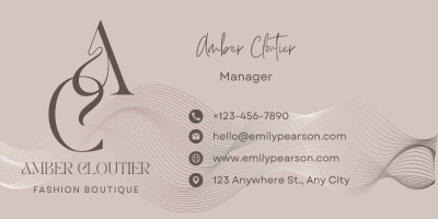 Customizable Elegant, feminine initials Email Signature Template for Canva - Small Business Branding, dusty pink