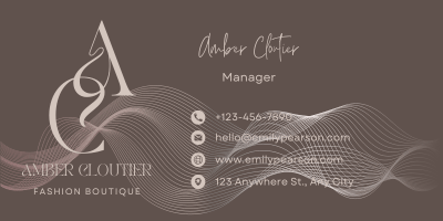 Customizable Elegant, feminine initials Email Signature Template for Canva - Small Business Branding, dusty brown