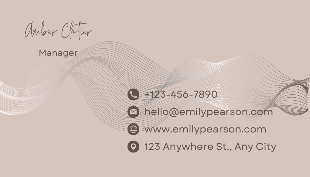 Customizable Elegant, feminine initials Business Card Template for Canva - Small Business Branding, dusty pink back