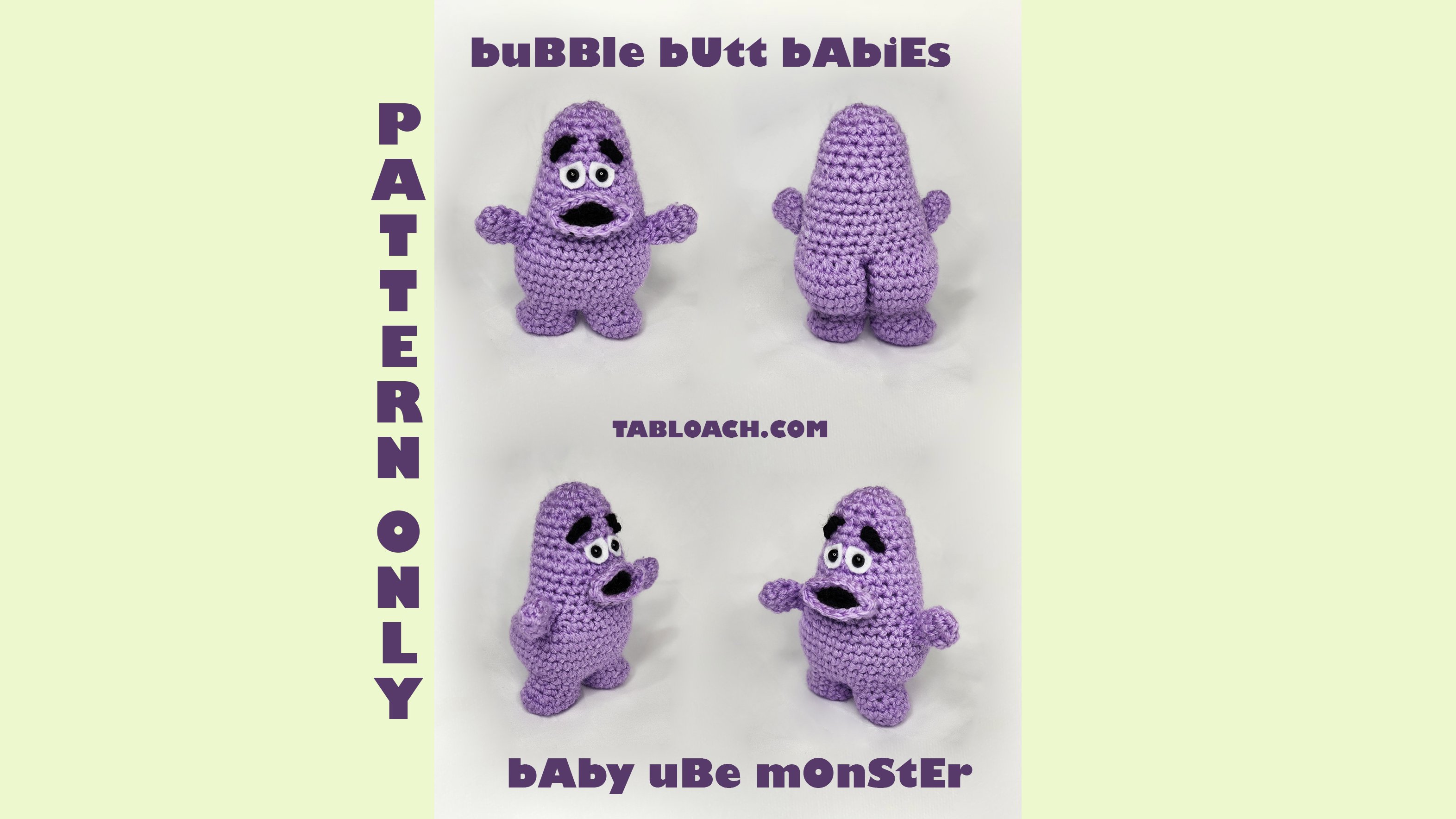 UBE MONSTER Bubble Butt Baby Crochet PDF Pattern