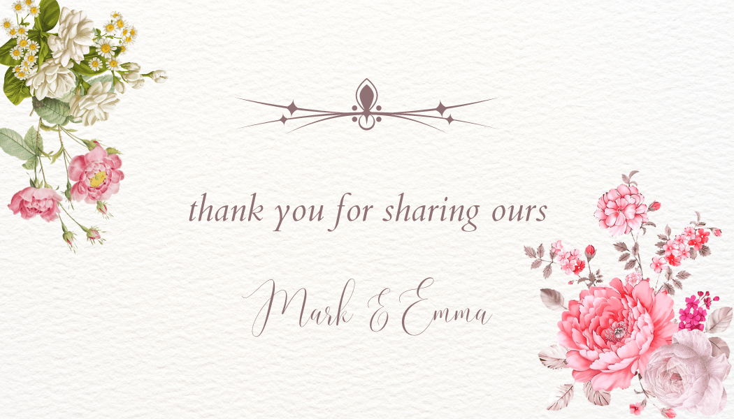Lush Floral Gift/Favor Tag | Customizable Canva Template | Digital. Back design