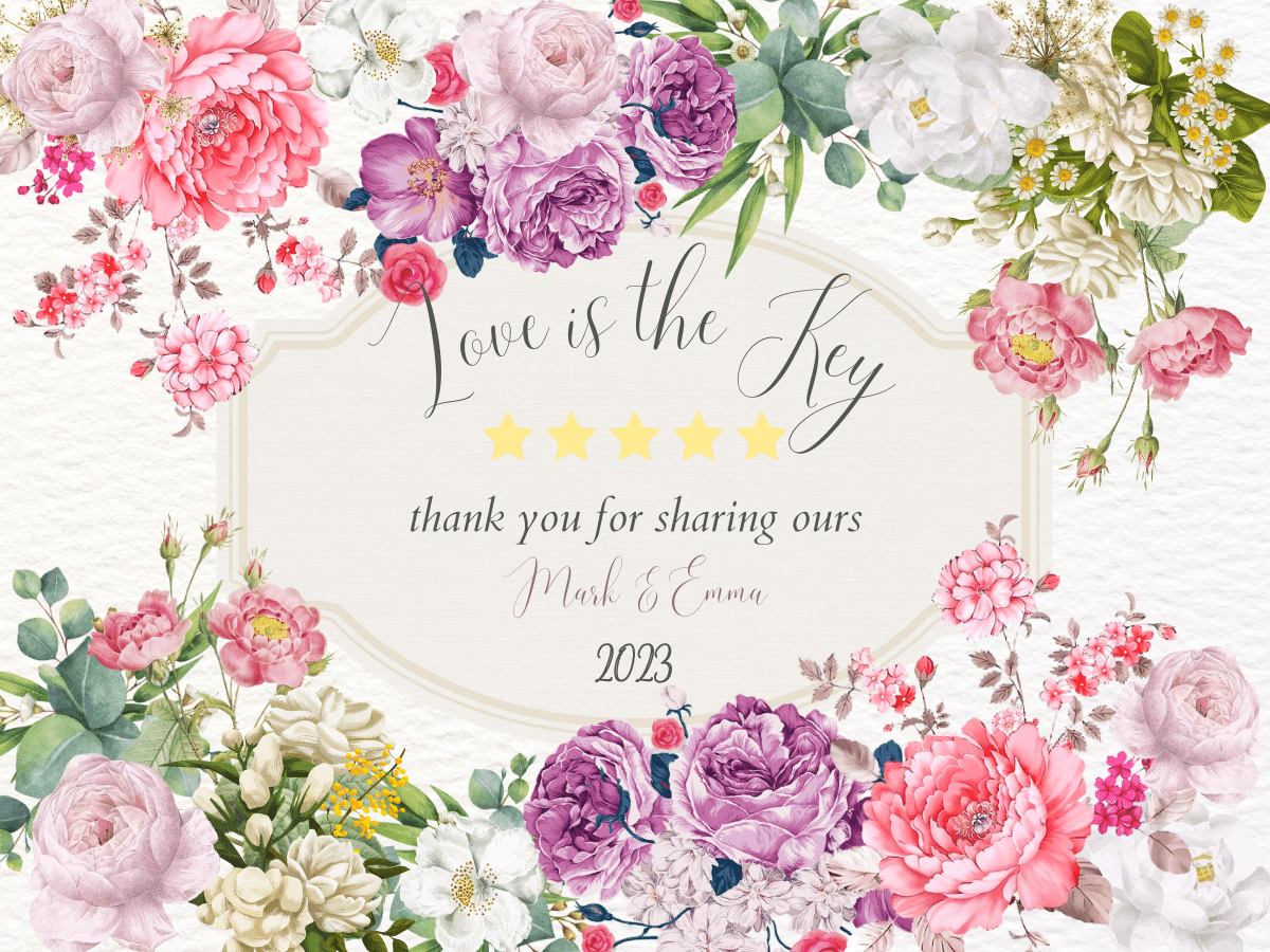 Lush Floral Sticker Label 4"x3" | Customizable Canva Template | Digital. Design