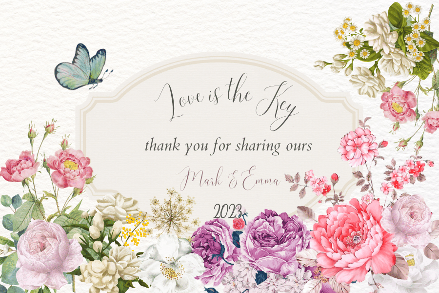 Lush Floral Sticker Label 3"x2" | Customizable Canva Template | Digital. Design