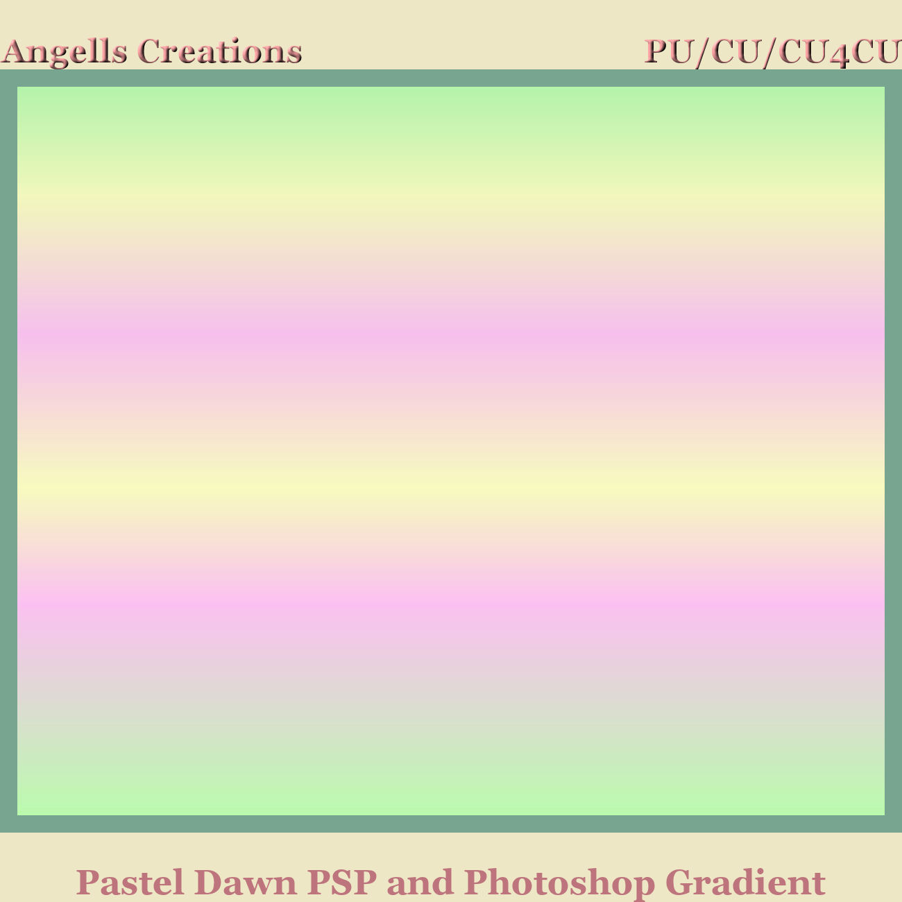 Pastel Dawn PSP and Photoshop Gradient