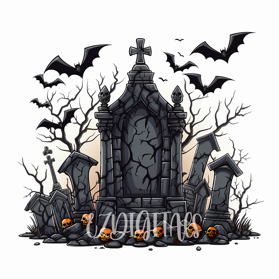 Rip Grave Cartoon Halloween 28153124 PNG