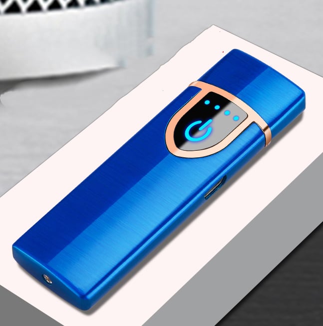 Electric Lighter Plastic Windproof Flameless Touch Induction USB