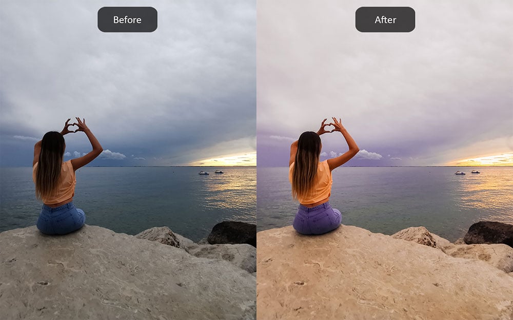 Lightroom Presets - Pastel Sunset - Before-After (2)