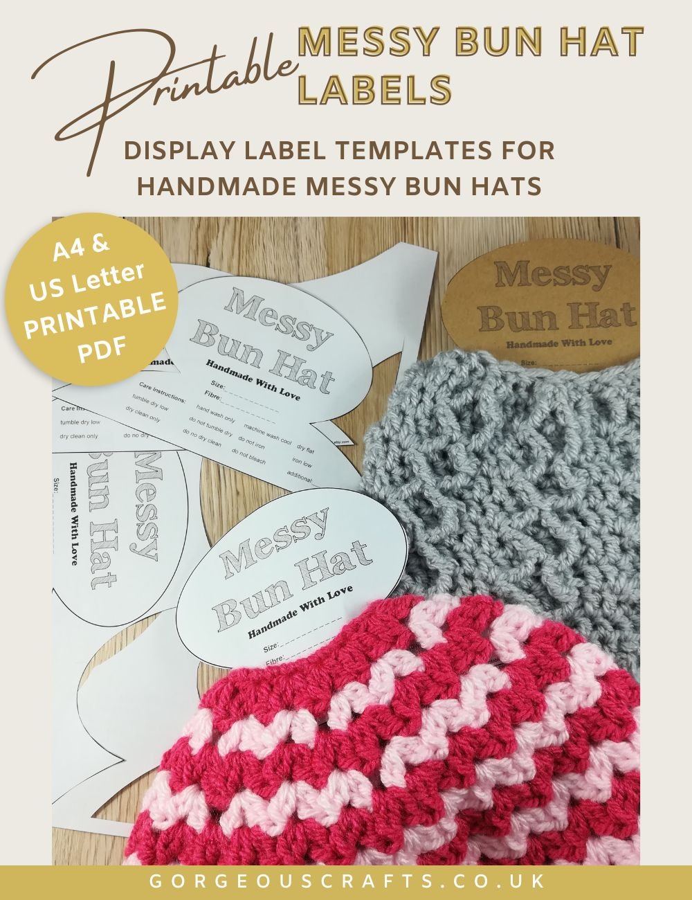 Customized Logo printing Handmade tags Crochet, tags for handmade