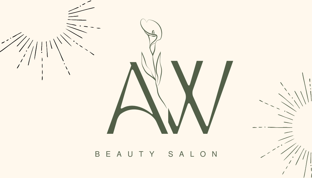Customizable Feminine initials with a line-drawn flower Business Card Template for Canva - Small Business Branding, beige front