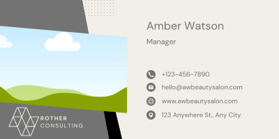 Customizable Clean geometric shapes and fonts Email Signature Template for Canva - Small Business Branding, beige
