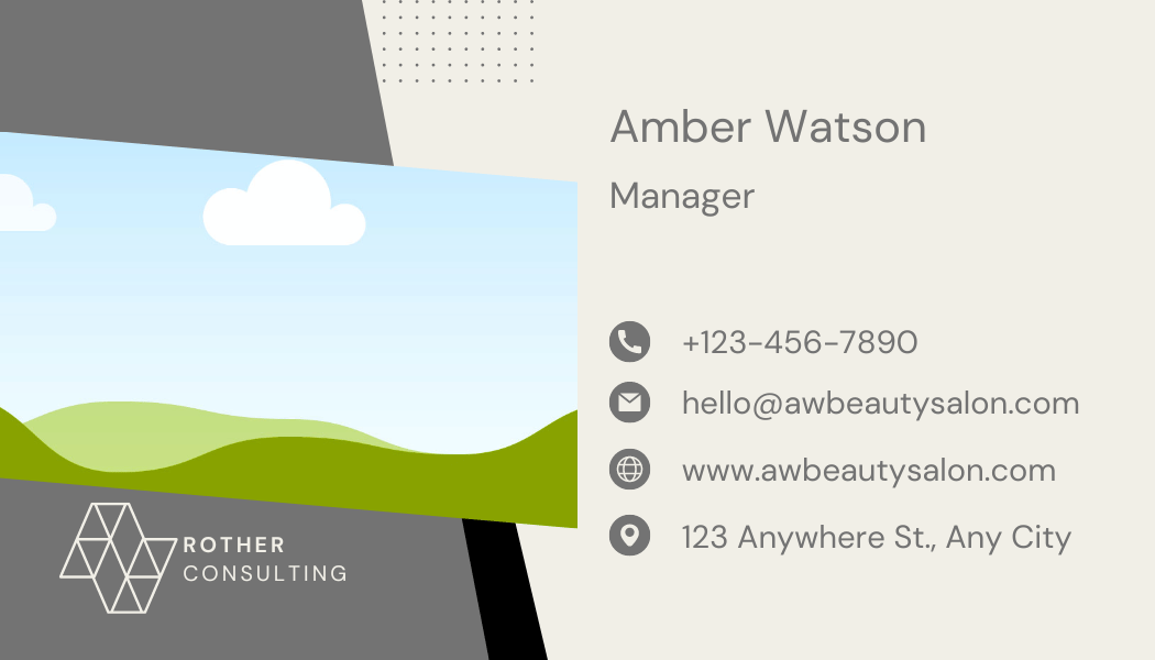 Customizable Clean geometric shapes and fonts Business Card Template for Canva - Small Business Branding, beige back