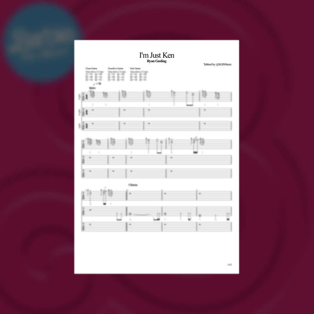 I'm Just Ken – Ryan Gosling Sheet music for Piano (Solo)