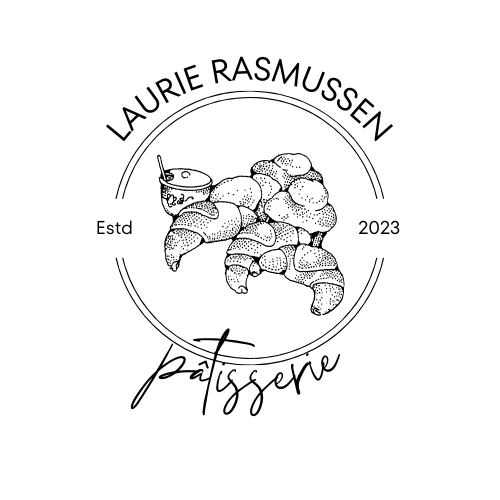 Customizable Classic line-drawn pastries Logo Template for Canva - Small Business Branding, white