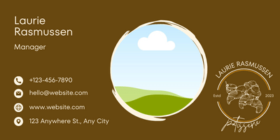 Customizable Classic line-drawn pastries Email Signature Template for Canva - Small Business Branding, brown