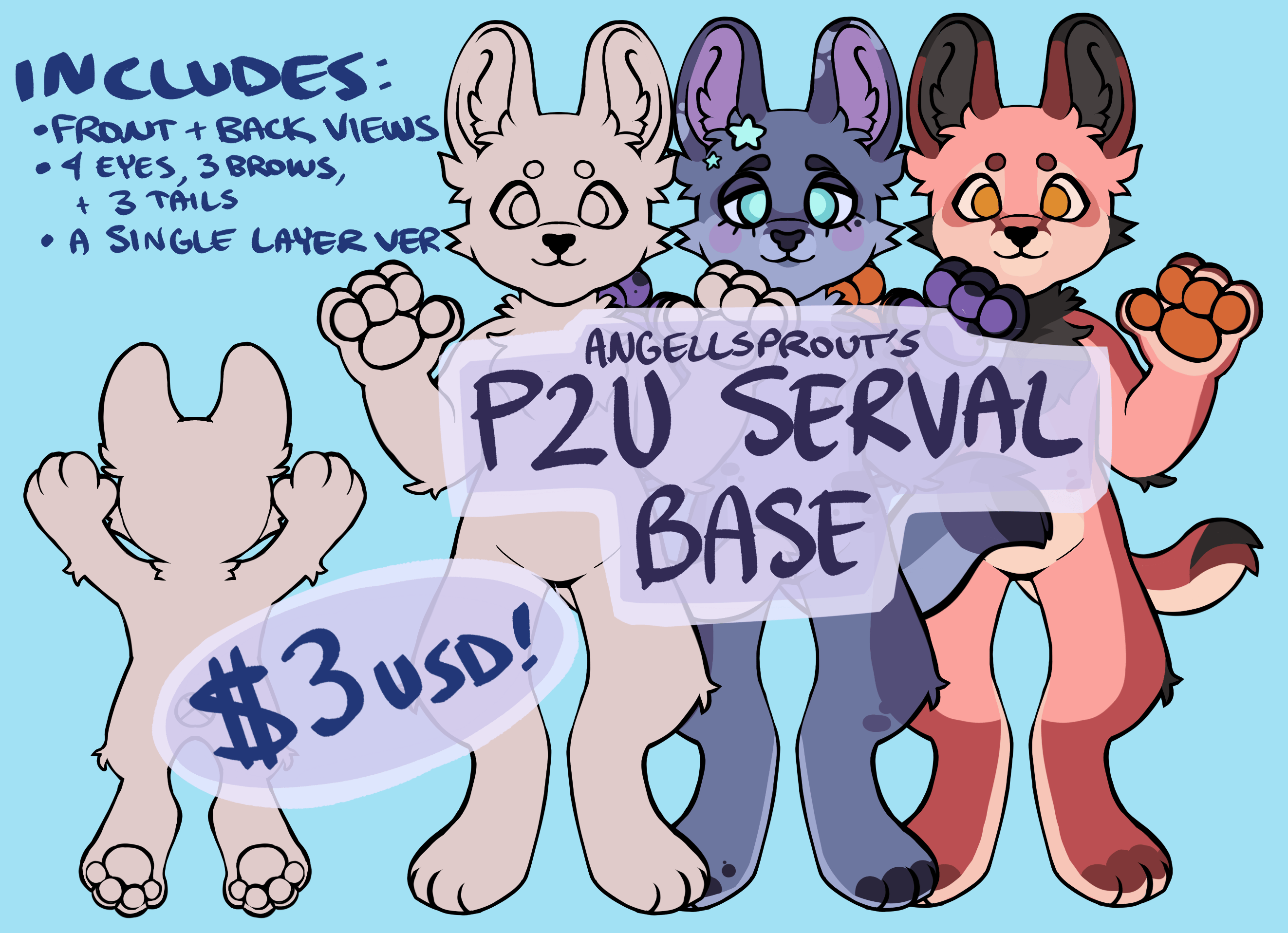 P2U Anthro Serval Base - Payhip