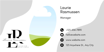 Customizable Minimalistic and elegant initials Email Signature Template for Canva - Small Business Branding, white