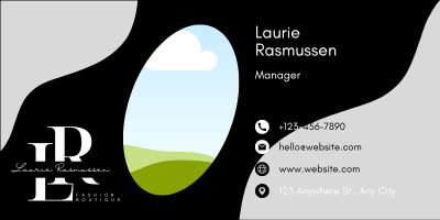 Customizable Minimalistic and elegant initials Email Signature Template for Canva - Small Business Branding, black