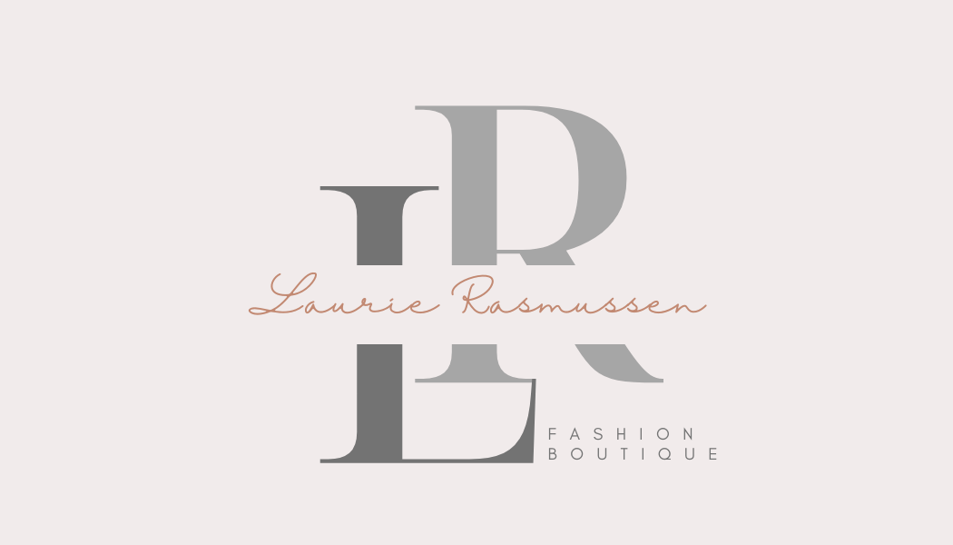 Customizable Minimalistic and elegant initials Business Card Template for Canva - Small Business Branding, pale pink front