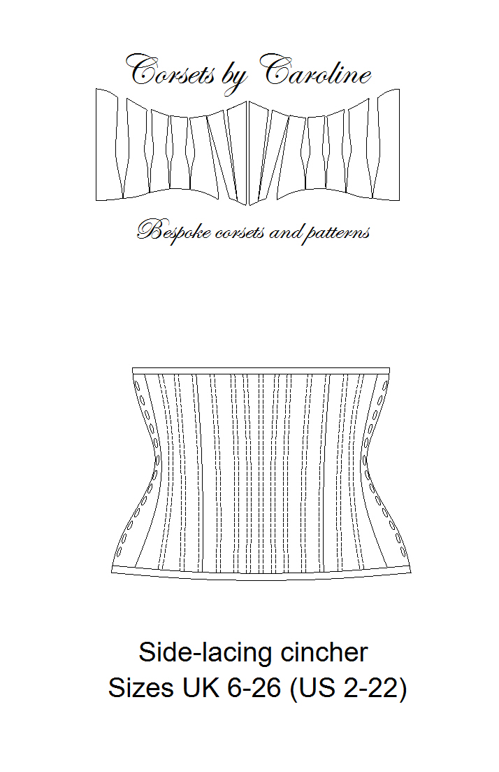 Corset Pattern - side-lacing cincher Sizes UK6-26/ US 2-22 - Payhip