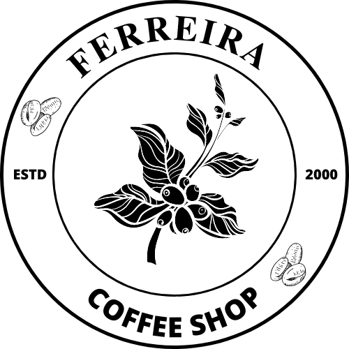 Customizable Classic Coffee Bean Logo Template for Canva - Small Business Branding, white