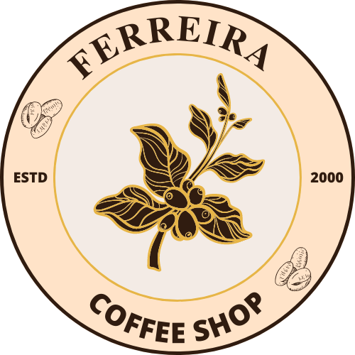 Customizable Classic Coffee Bean Logo Template for Canva - Small Business Branding, beige