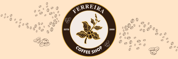 xCustomizable Classic Coffee Bean Email Header Template for Canva - Small Business Branding. brown