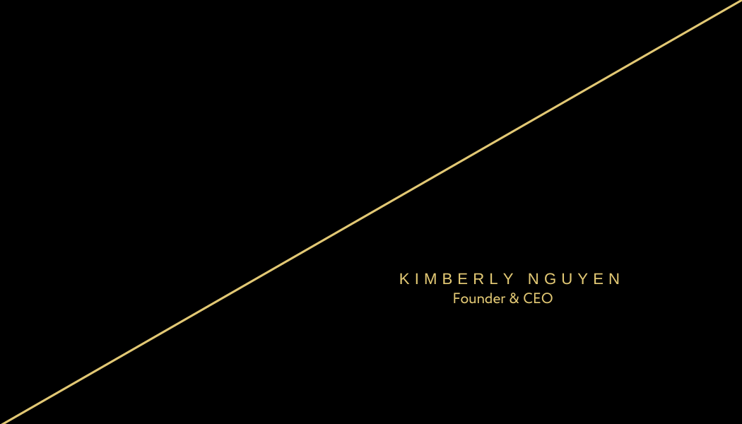 -Simple, Elegant gold-line Monogram front of the Business Card
