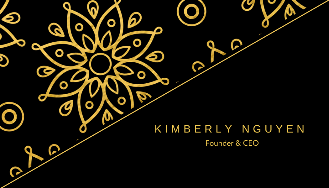 Elegant Gold Floral Texture Monogram Business Card