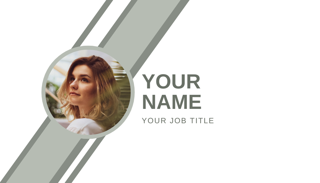 Simple, Modern, Elegant, Horizontal Photo Business Card