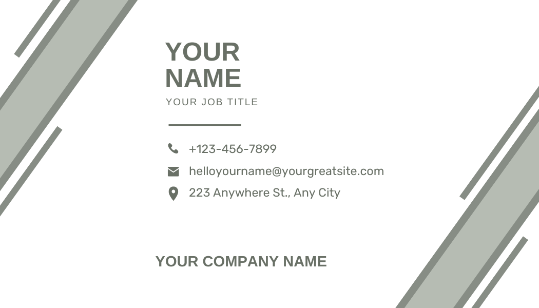 Simple, Modern, Elegant, Horizontal Photo Business Card bavk