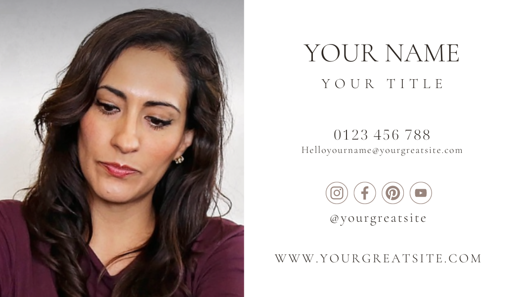 Modern Photo  Business Card front