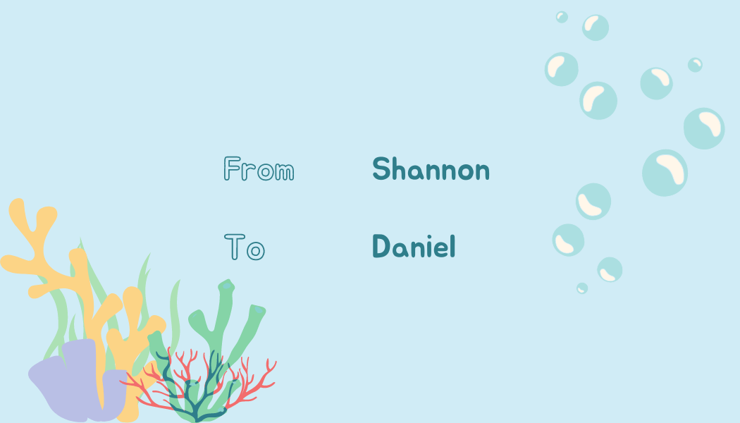 Vibrant Tropical Fish Design Gift/Favor Tag | Customizable Canva Template | Digital. Back design