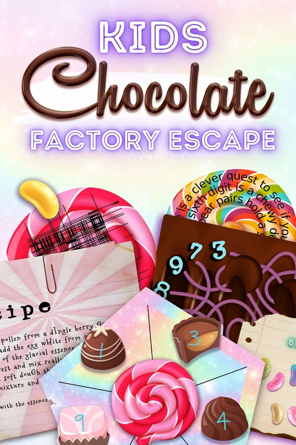 Escape Room Game for Kids. Chocolate Factory Themed (Download Now