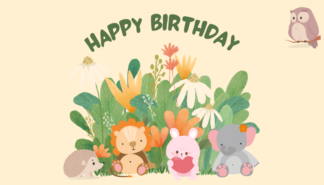 Adorable Animal Pastel Color Gift/Favor Tag | Customizable Canva Template | Digital. Front design