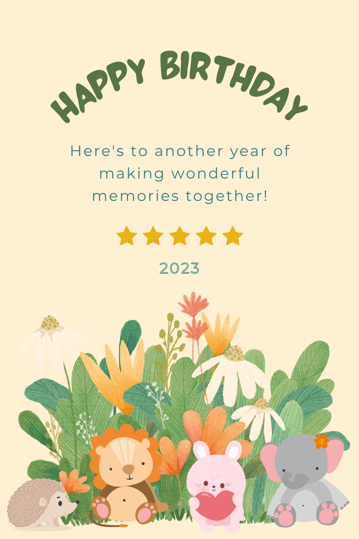 Adorable Animal Pastel Color Sticker Label 4"x6" | Customizable Canva Template | Digital Download. Design