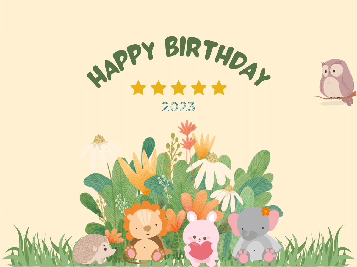 Adorable Animal Pastel Color Sticker Label 4"x3" | Customizable Canva Template | Digital. Design