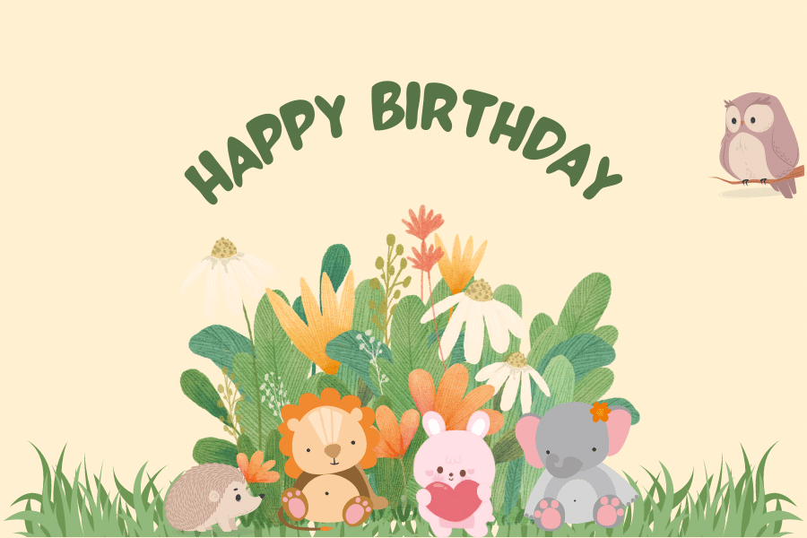 Adorable Animal Pastel Color Sticker Label 3"x2" | Customizable Canva Template | Digital. Design