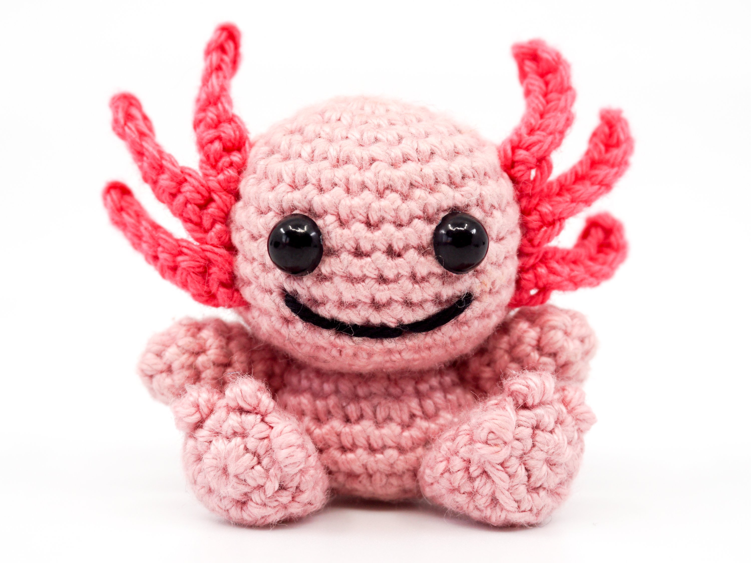 Crochet Axolotl Pattern NO SEW Mini Axolotl Keychain PDF Download