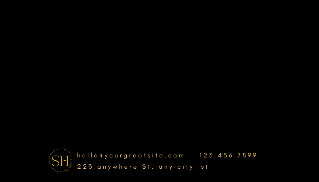 Gold and Black Minimalist  Business Card back