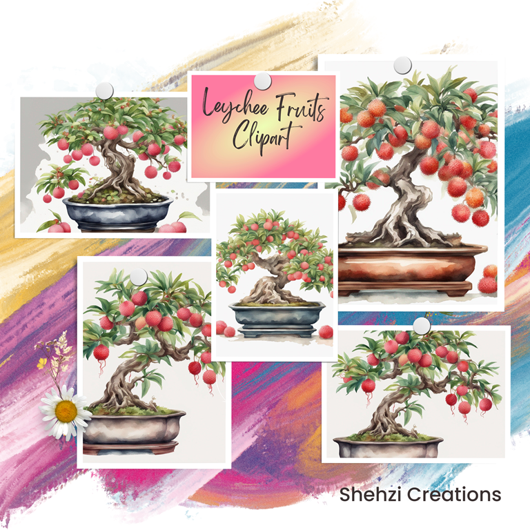 Guava Fruit Bonsai Plant Clipart | Instant Download