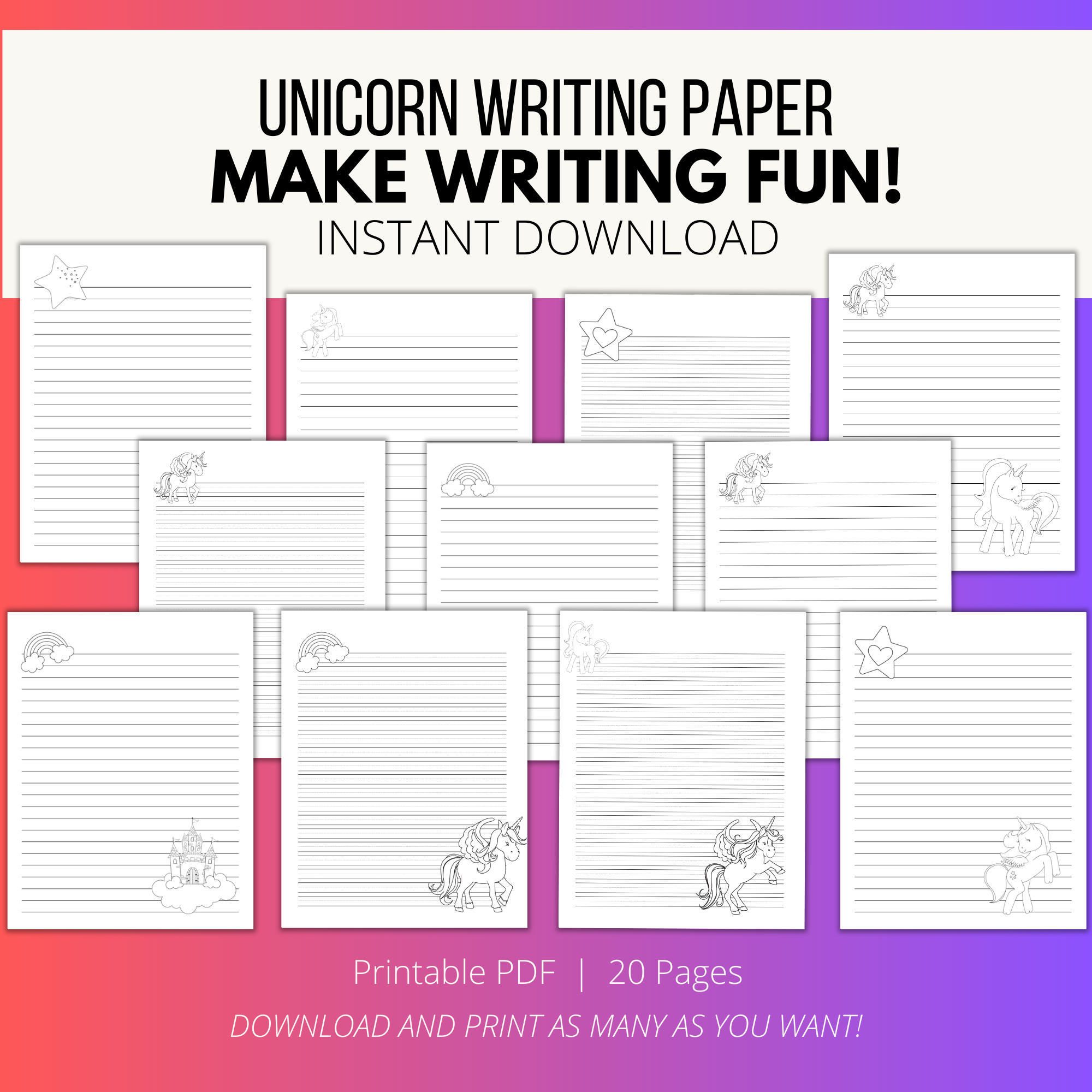 lined writing paper pdf
