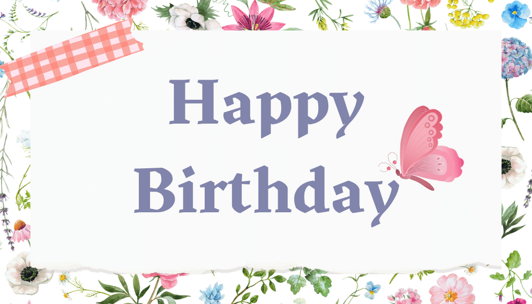 Cute Pastel Floral Photo Frame Gift/Favor Tag | Customizable Canva Template | Digital. Front design