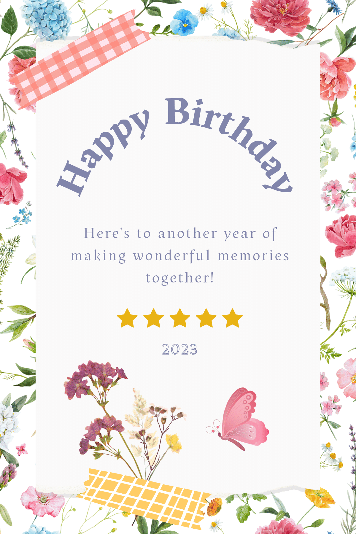Cute Pastel Floral Photo Frame Sticker Label 4"x6" | Customizable Canva Template | Digital Download. Design