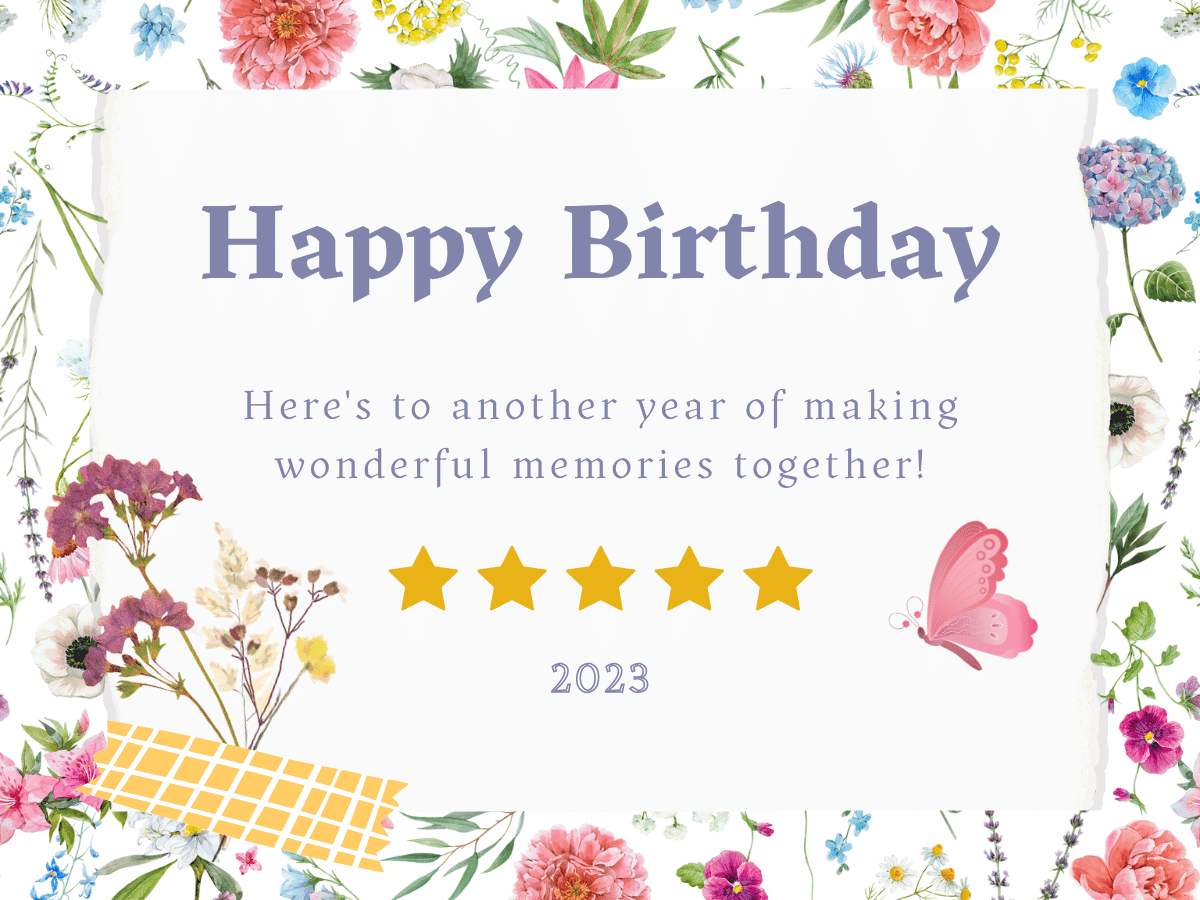 Cute Pastel Floral Photo Frame Sticker Label 4"x3" | Customizable Canva Template | Digital. Design