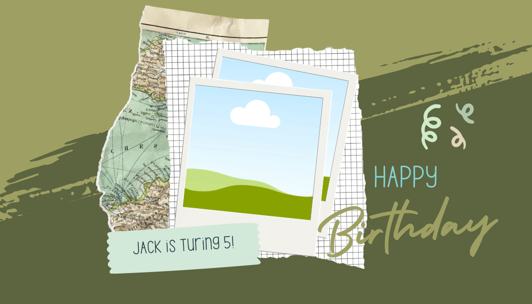 Torn Paper Photo Frame Gift/Favor Tag | Customizable Canva Template | Digital. Front design