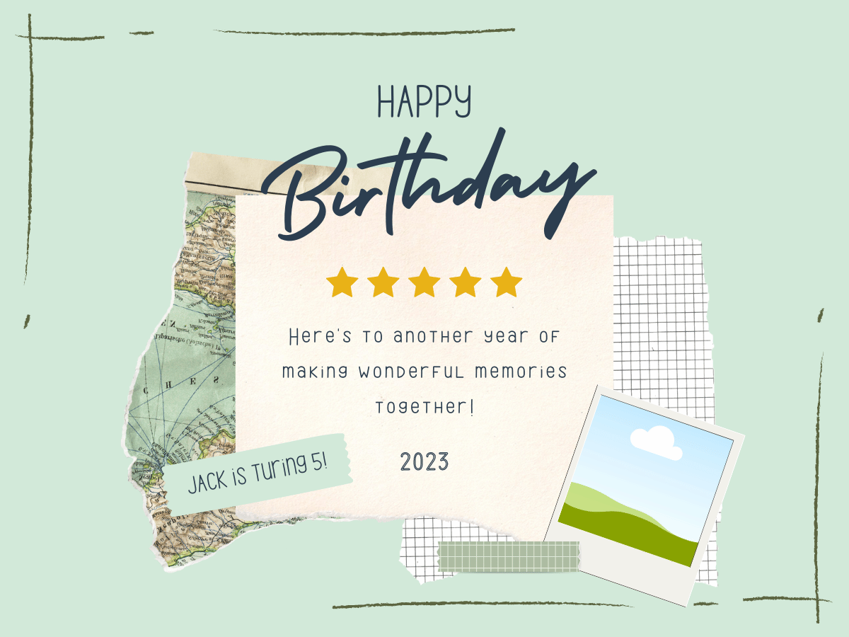 Torn Paper Photo Frame Sticker Label 4"x3" | Customizable Canva Template | Digital. Design
