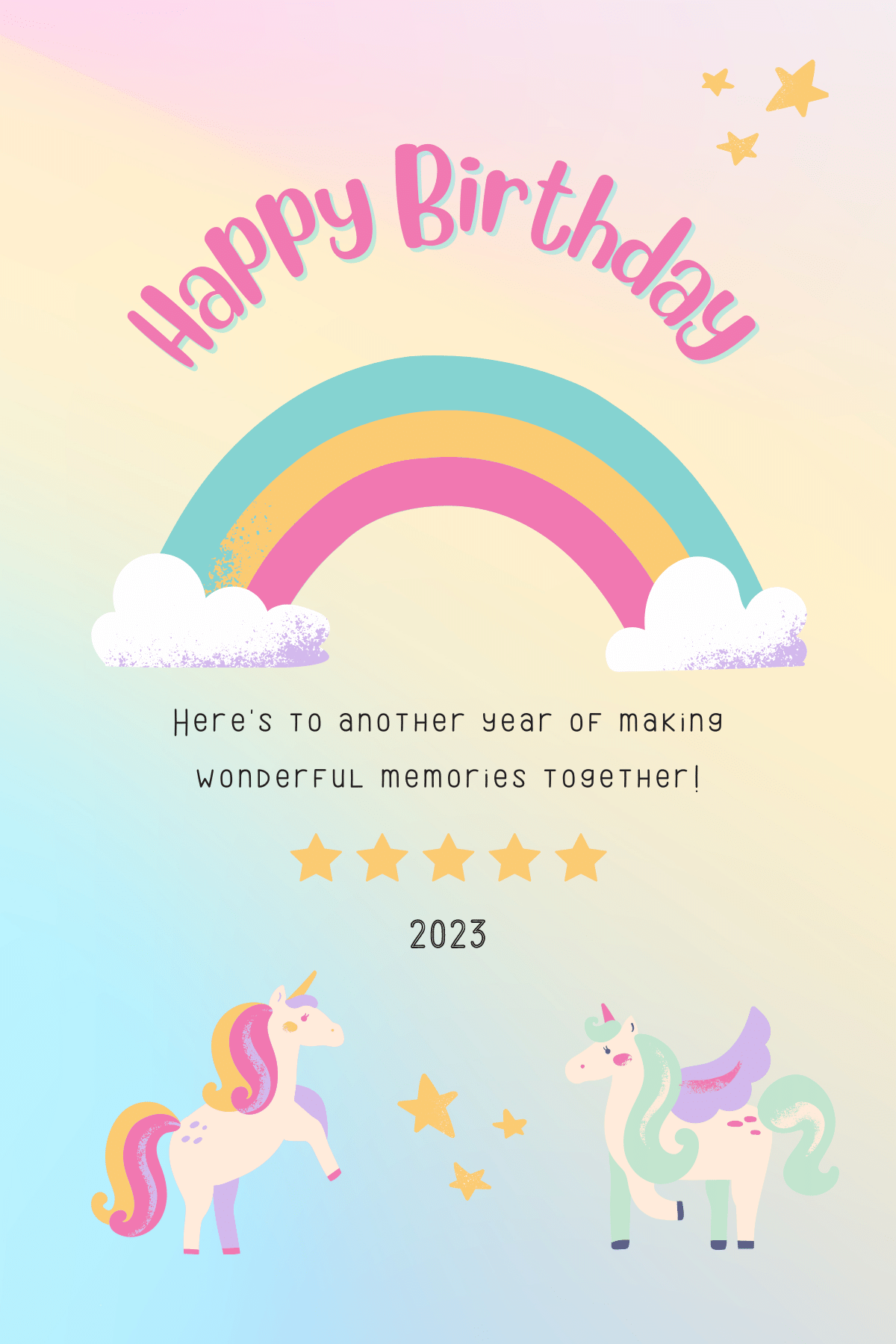 Magical Unicorn Photo Frame Sticker Label 4"x6" | Customizable Canva Template | Digital Download. Design