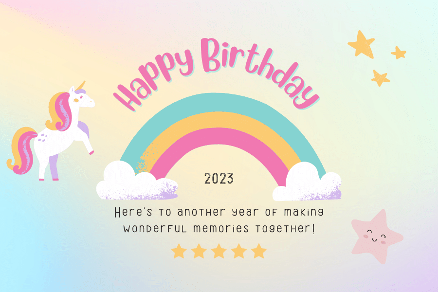 Magical Unicorn Photo Frame Sticker Label 3"x2" | Customizable Canva Template | Digital. Design