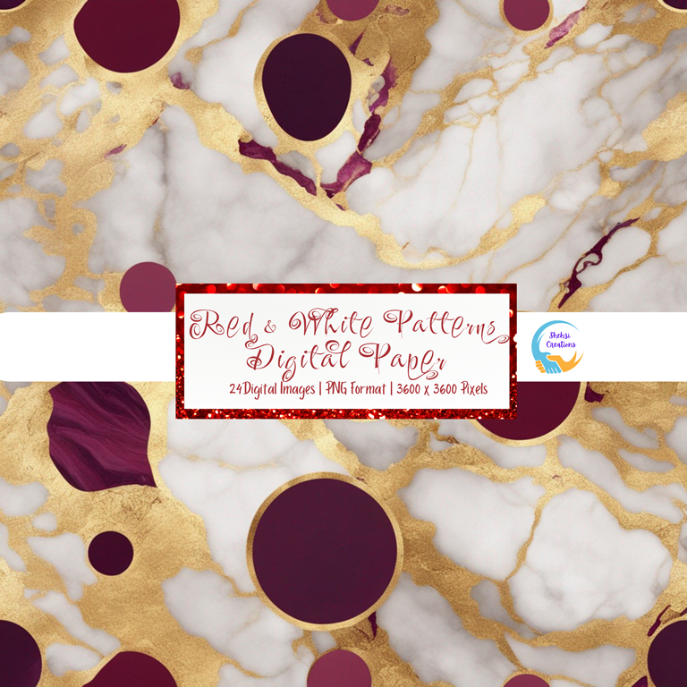 Unlock Luxury: 24 Commercial Red & White Marble Patterns