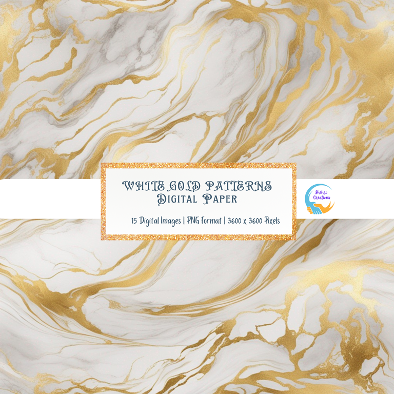 Enhance Your Space: 15 White Liquid Gold Patterns for Wall Hanging